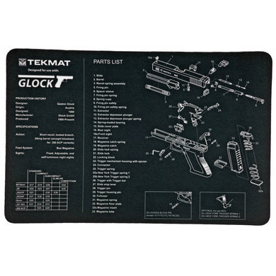 TEKMAT PISTOL MAT FOR GLOCK BLK - TEKR17-GLOCK - Marksmans Corner