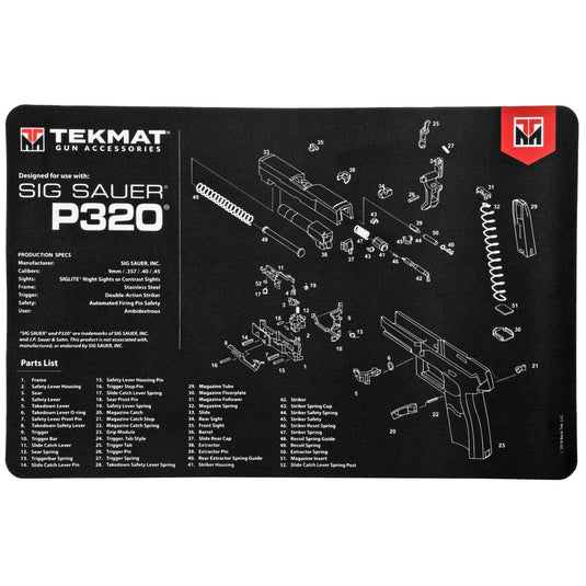 TEKMAT PISTOL MAT SIG P320 - TEKR17-SIGP320 - Marksmans Corner