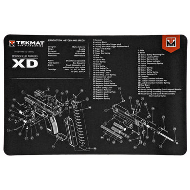 TEKMAT PISTOL MAT SPRNGFLD XD BLK - TEKR17-XD - Marksmans Corner