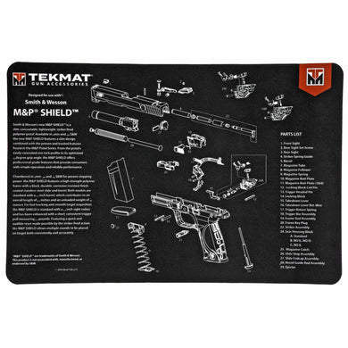 TEKMAT PISTOL MAT S&W M&P SHIELD BLK - TEKR17-SW-MP-SHIELD - Marksmans Corner