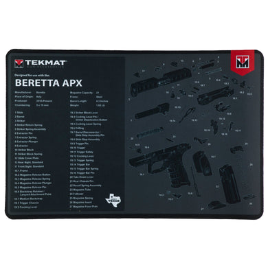 TEKMAT PSTL MAT FOR BERETTA APX BLK - TEKR17-BER-APX - Marksmans Corner