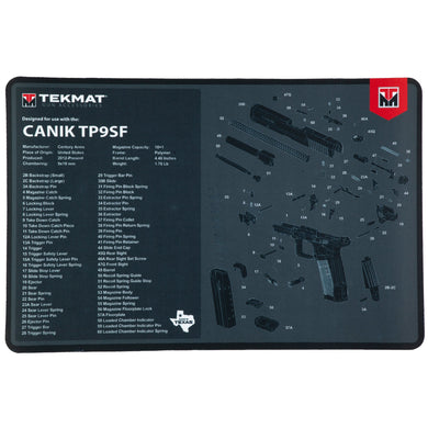 TEKMAT PSTL MAT FOR CANIK TP9SF BLK - TEKR17-CANIK-TP9SF - Marksmans Corner