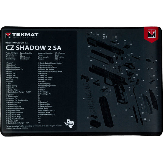 TEKMAT PSTL MAT FOR CZ SHADOW 2 SA - TEKR17-CZSHDW2 - Marksmans Corner