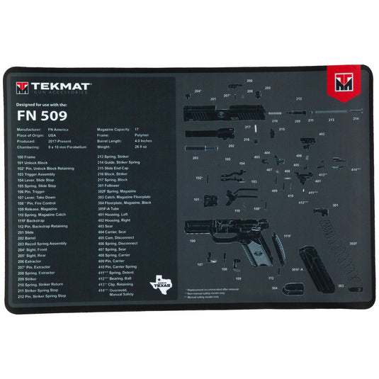 TEKMAT PSTL MAT FOR FN 509 BLK - TEKR17-FN509 - Marksmans Corner