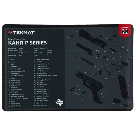 TEKMAT PSTL MAT FOR KAHR P SERIES BK - TEKR17-KAHR-P-SRS - Marksmans Corner