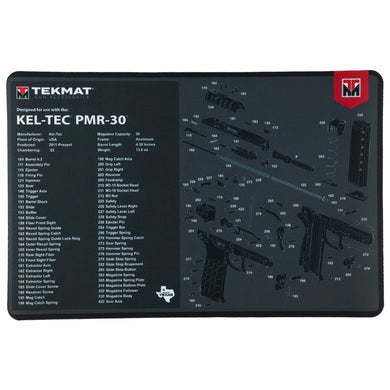 TEKMAT PSTL MAT FOR KELTEC PMR30 BLK - TEKR17-KEL-PMR30 - Marksmans Corner