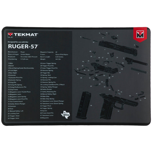 TEKMAT PSTL MAT FOR RUGER 57 BLK - TEKR17-RUGER57 - Marksmans Corner