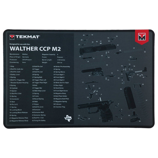 TEKMAT PSTL MAT FOR WALTHER CCP M2 - TEKR17-WAL-CCP-M2 - Marksmans Corner