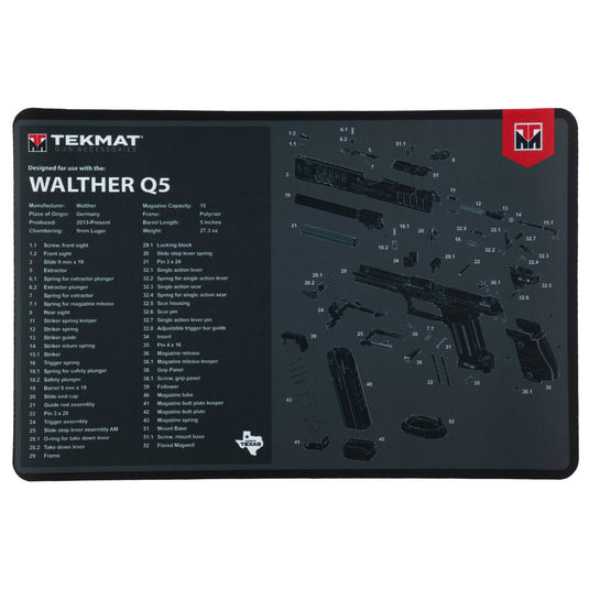 TEKMAT PSTL MAT FOR WALTHER Q5 SF - TEKR17-WAL-Q5-SF - Marksmans Corner