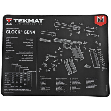 TEKMAT ULTRA PSTL MAT FOR GLK GEN4 - TEKR20-GLOCK-G4 - Marksmans Corner