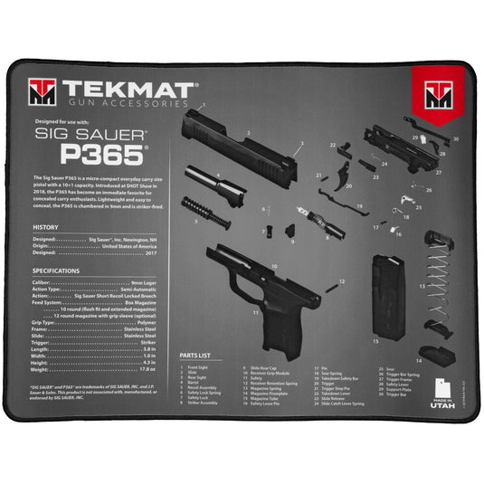 TEKMAT ULTRA PSTL MAT SIG P365 - TEKR20-SIGP365 - Marksmans Corner