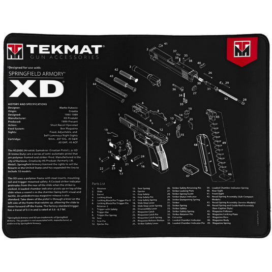 TEKMAT ULTRA PSTL MAT SPRNGFLD XD - TEKR20-XD - Marksmans Corner