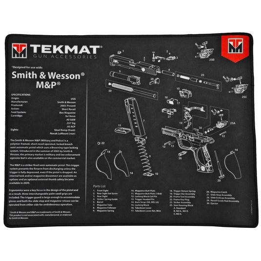 TEKMAT ULTRA PSTL MAT S&W M&P BLK - TEKR20-SW-MP - Marksmans Corner