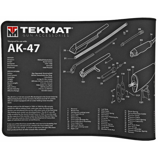 TEKMAT ULTRA RIFLE MAT AK47 BLK - TEKR44-AK47 - Marksmans Corner