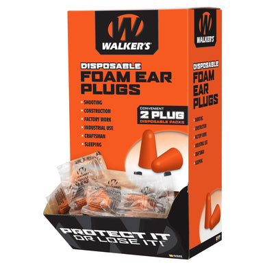 WALKER'S FOAM EAR PLUGS 200PK BOX - WALGWP-FOAMPLUG200BX - Marksmans Corner