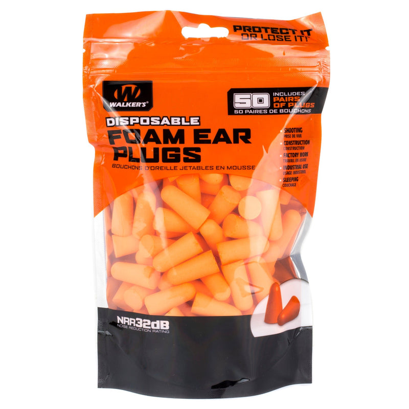 Load image into Gallery viewer, WALKER&#39;S FOAM EAR PLUGS 50PK BAG - WALGWP-FP50-BAG - Marksmans Corner
