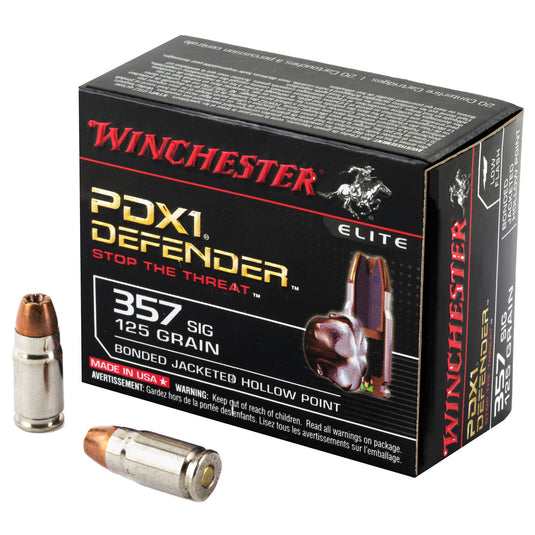 WIN DEFENDER 357SIG 125GR JHP 20/200 - WNS357SPDB - Marksmans Corner