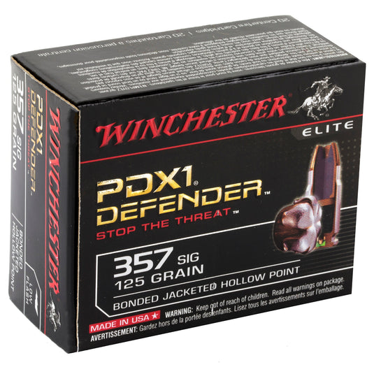 WIN DEFENDER 357SIG 125GR JHP 20/200 - WNS357SPDB - Marksmans Corner