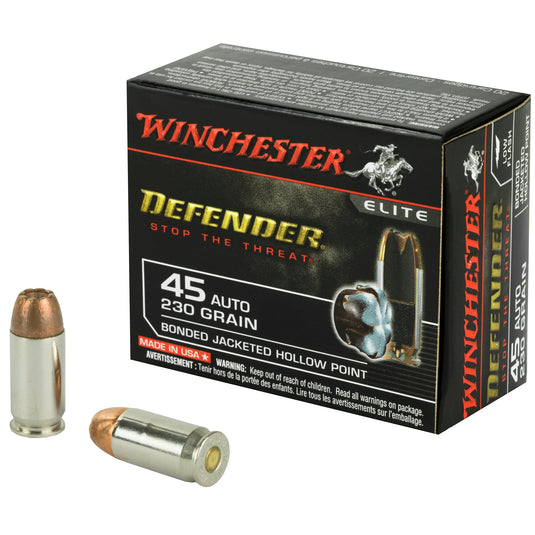 WIN DEFENDER 45ACP 230GR JHP 20/200 - WNS45PDB - Marksmans Corner