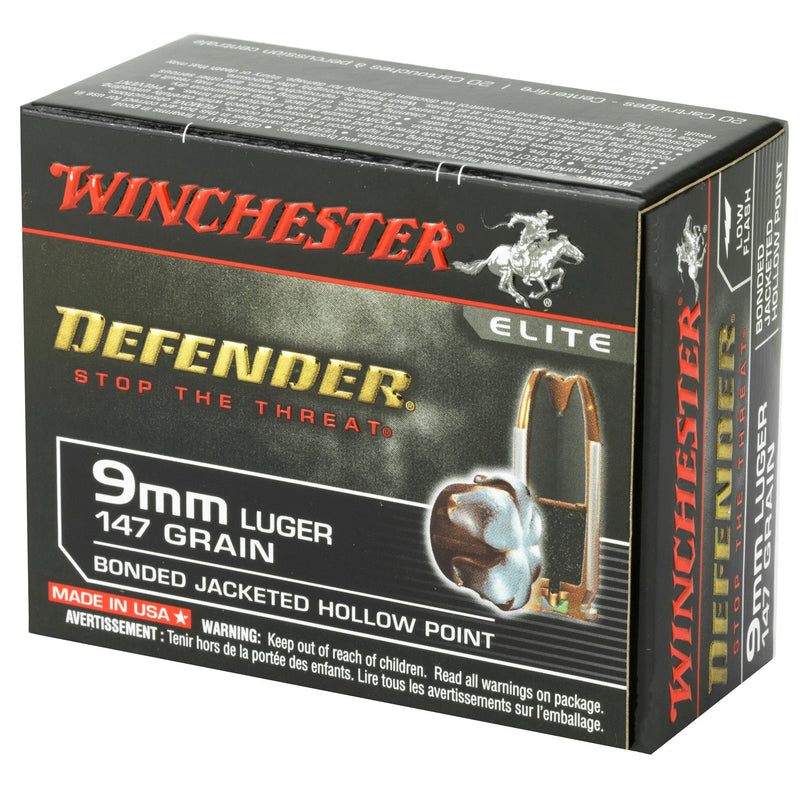 Load image into Gallery viewer, WIN DEFENDER 9MM 147GR JHP 20/200 - WNS9MMPDB1 - Marksmans Corner
