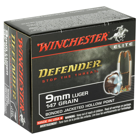 WIN DEFENDER 9MM 147GR JHP 20/200 - WNS9MMPDB1 - Marksmans Corner