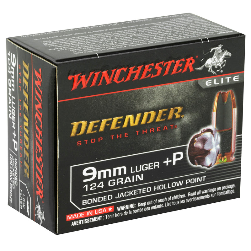 Load image into Gallery viewer, WIN DEFENDER 9MM+P 124GR JHP 20/200 - WNS9MMPDB - Marksmans Corner
