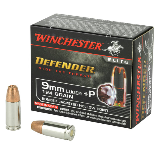 WIN DEFENDER 9MM+P 124GR JHP 20/200 - WNS9MMPDB - Marksmans Corner