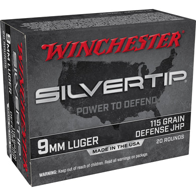 WIN SILVERTIP 9MM 115GR HP 20/200 - WNW9MMST - Marksmans Corner