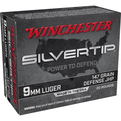 WIN SILVERTIP 9MM 147GR HP 20/200 - WNW9MMST2 - Marksmans Corner