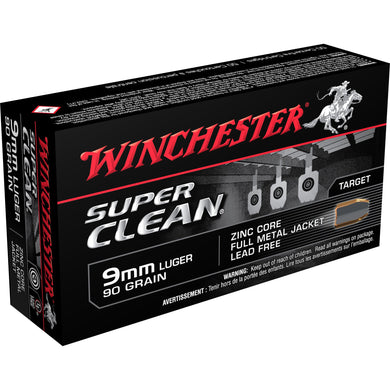 WIN SUPER CLEAN 9MM 90GR FMJ 50/500 - WNW9MMLF - Marksmans Corner