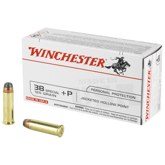 WIN USA 38SPL+P 125GR JHP 50/500 - WNUSA38JHPBX - Marksmans Corner