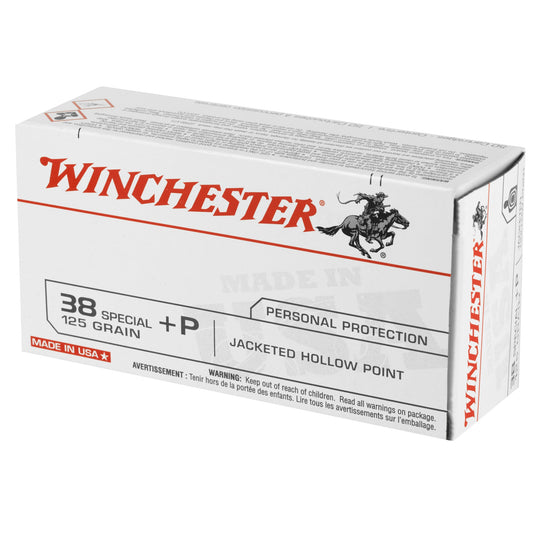 WIN USA 38SPL+P 125GR JHP 50/500 - WNUSA38JHPBX - Marksmans Corner