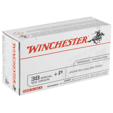 WIN USA 38SPL+P 125GR JHP 50/500 - WNUSA38JHPBX - Marksmans Corner