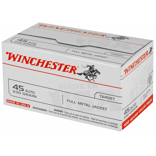 WIN USA 45ACP 230GR FMJ 100/500 - WNUSA45AVP - Marksmans Corner