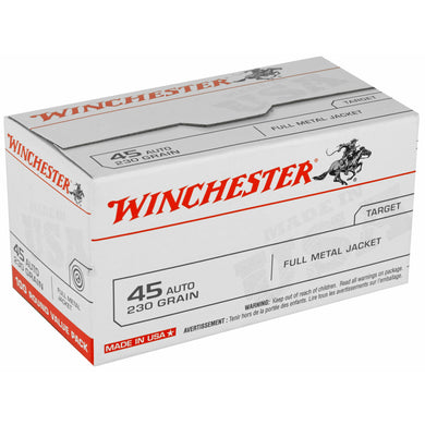 WIN USA 45ACP 230GR FMJ 100/500 - WNUSA45AVP - Marksmans Corner