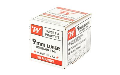 WIN USA 9MM LUGER 115GR FMJ 50/1000 - WNW9MM50 - Marksmans Corner