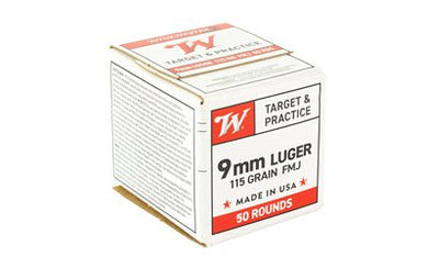 WIN USA 9MM LUGER 115GR FMJ 50/1000 - WNW9MM50 - Marksmans Corner