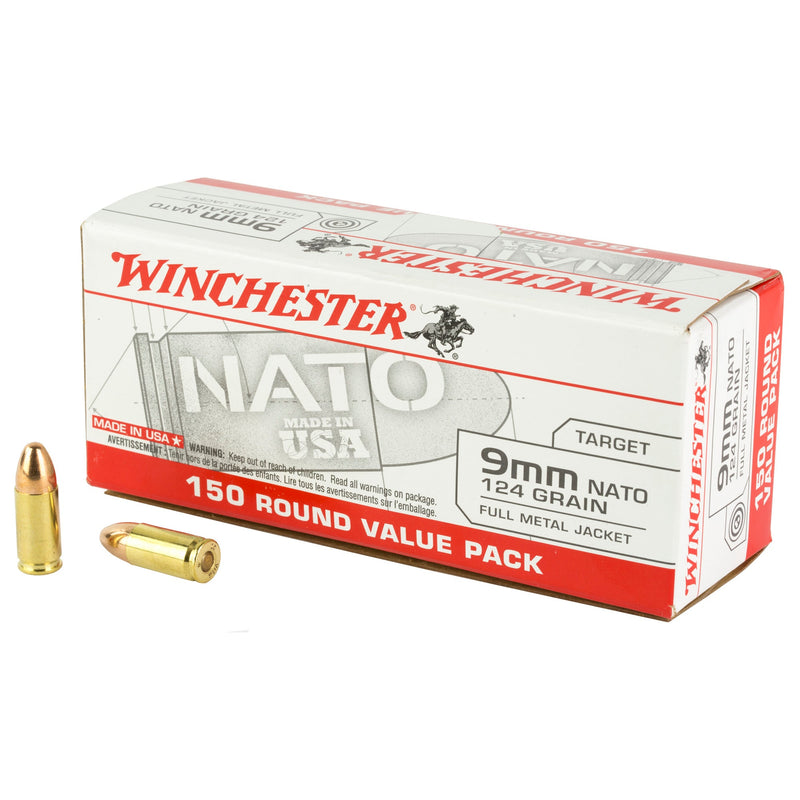 Load image into Gallery viewer, WIN USA 9MM NATO 124GR FMJ 150/750 - WNUSA9NATOY - Marksmans Corner
