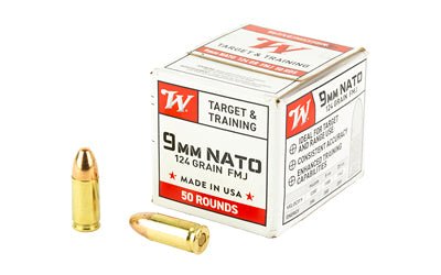 Load image into Gallery viewer, WIN USA 9MM NATO 124GR FMJ 50/1000 - WNW9NATO50 - Marksmans Corner
