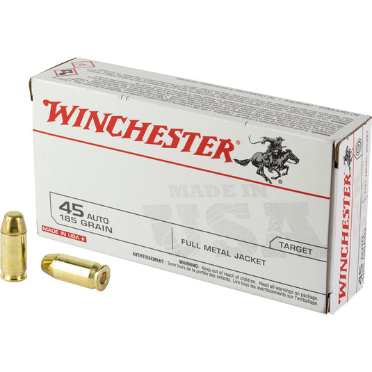 WIN USA TRGT 45AUTO 185GR FMJ 50/500 - WNUSA45A - Marksmans Corner