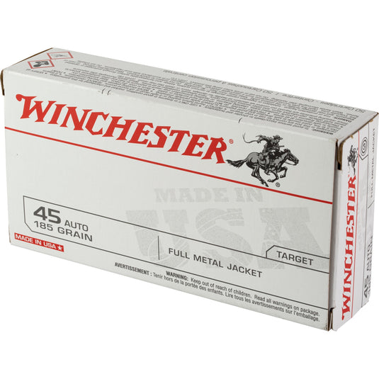 WIN USA TRGT 45AUTO 185GR FMJ 50/500 - WNUSA45A - Marksmans Corner